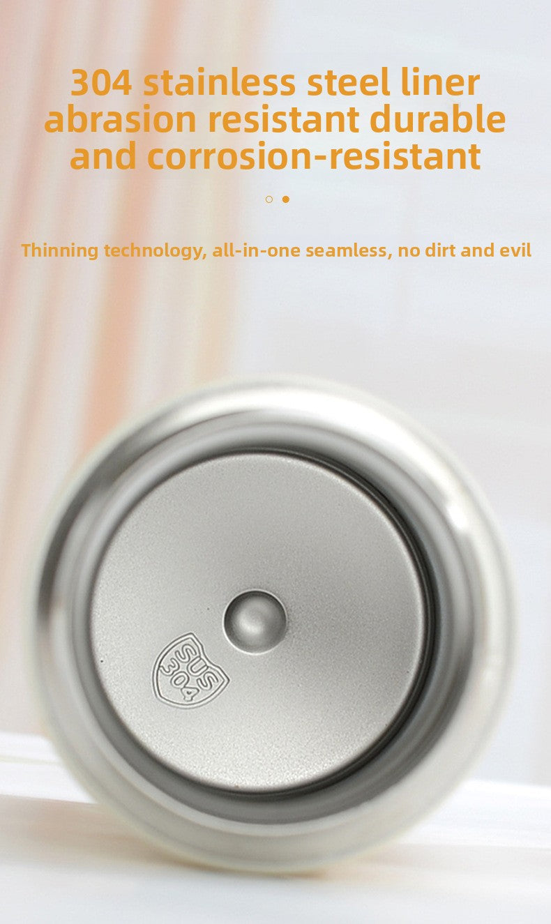 Straw Insulated Cup for Children and Students, Portable Double Drinking Bouncing Cup