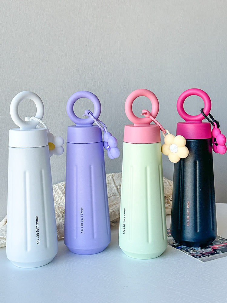 316 Stainless Steel Insulated Cup Creative Petal Portable Sports Handle Cup