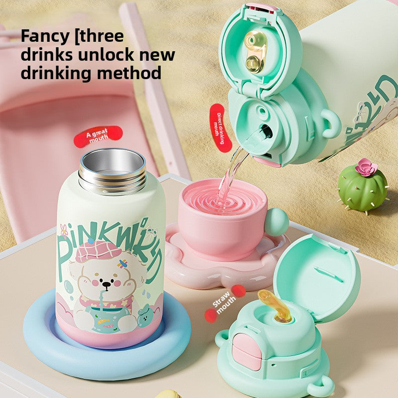 316 Stainless Steel Cartoon Insulated Cup Portable Travel Student Children