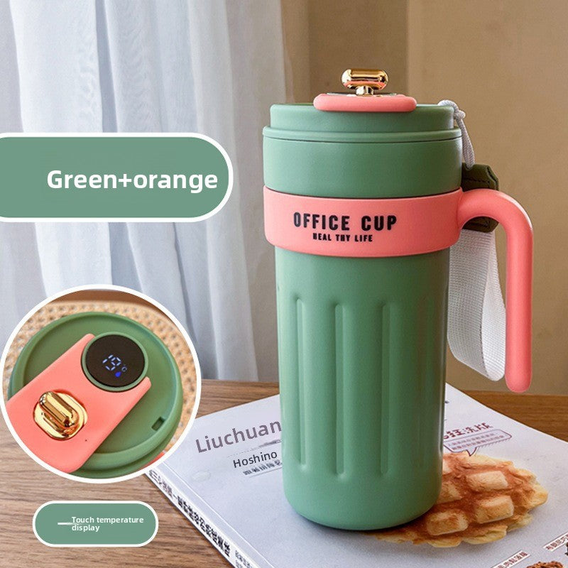 Smart Temperature Display Handle Coffee Cup 316 Insulated Cup Portable Travel Car Cup