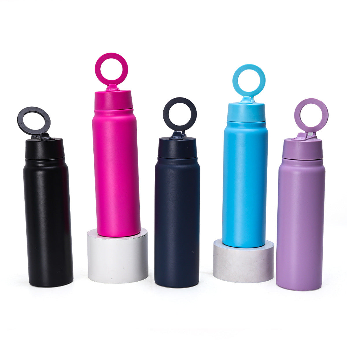 Magnetic Cover Phone Holder 304 Stainless Steel Insulated Cup
