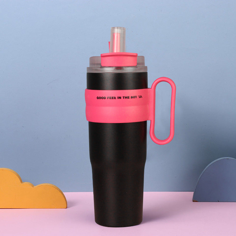 Dopamine Thermos Cup 304 Stainless Steel Large Capacity Handle Portable Outdoor Water Cup