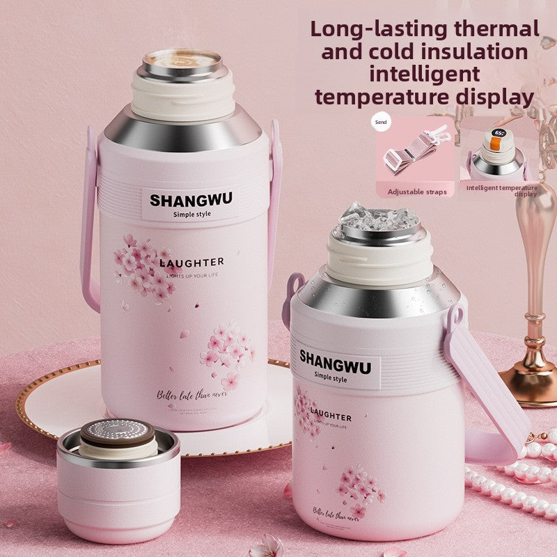 Large Capacity Insulated 316 Stainless Steel Sakura Water Cup