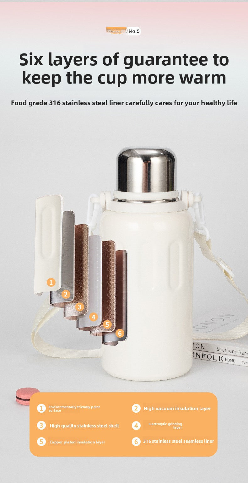 316 Stainless Steel Insulated Cup Outdoor Portable Sports Water Bottle