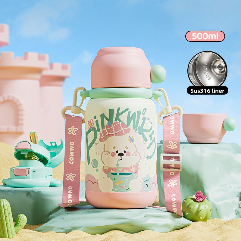 316 Stainless Steel Cartoon Insulated Cup Portable Travel Student Children