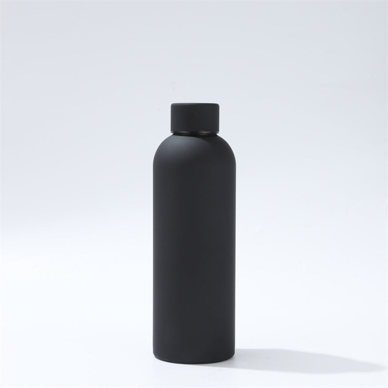 304 Stainless Steel Rubber Paint Small Mouth Bottle Thermos Cup Solid Color Minimalist