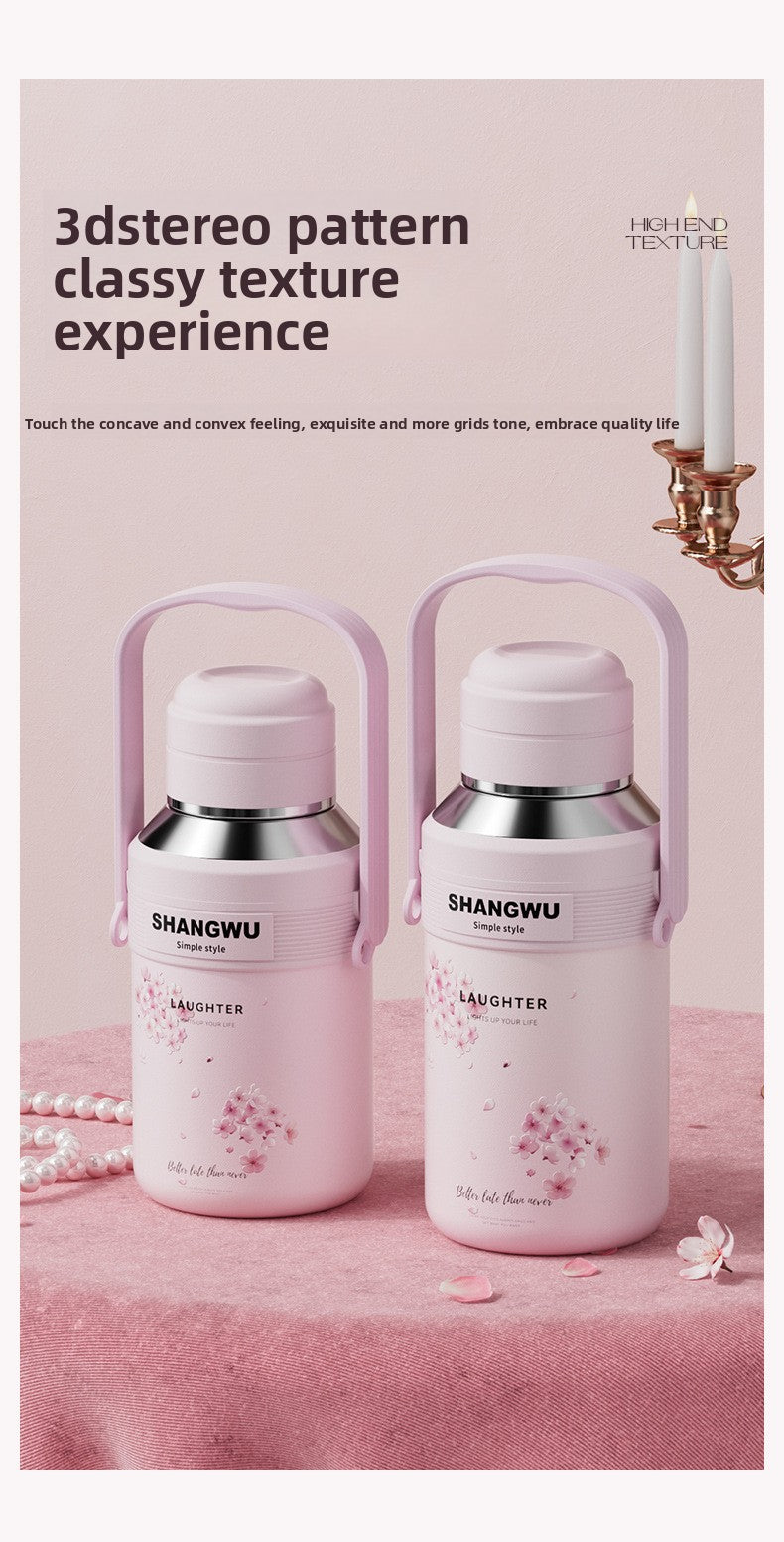 Large Capacity Insulated 316 Stainless Steel Sakura Water Cup