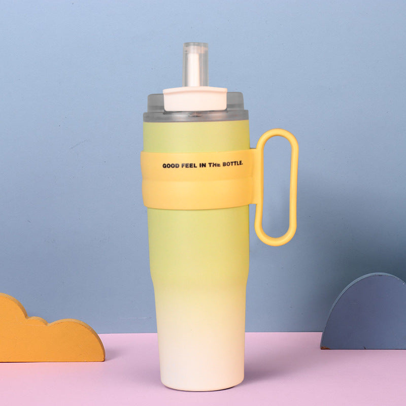 Dopamine Thermos Cup 304 Stainless Steel Large Capacity Handle Portable Outdoor Water Cup