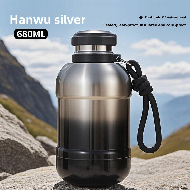 Large Capacity Outdoor Mountaineering Thermal Pot 316 Stainless Steel