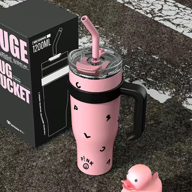 304 Stainless Steel Insulated Cup High Aesthetic 40oz Car Straw Cup
