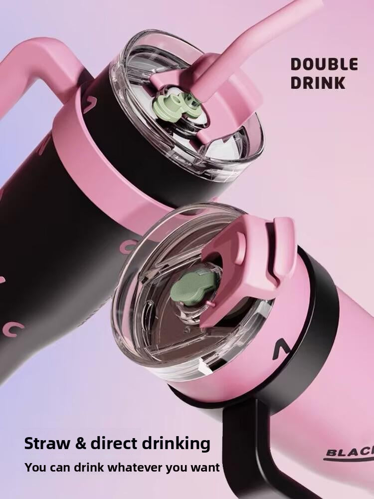 304 Stainless Steel Insulated Cup High Aesthetic 40oz Car Straw Cup