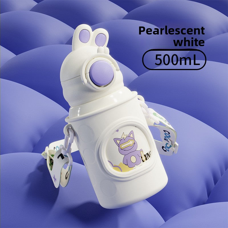 YY Rabbit 316 Stainless Steel Double-Layer Smart Temperature Measurement Water Cup