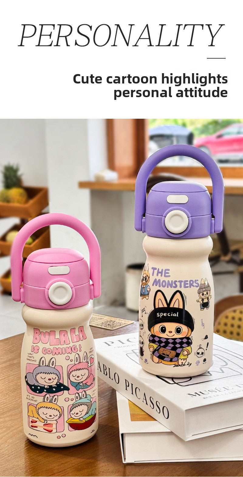 Cartoon Children's Insulated Cup 316 Stainless Steel Double Drinking Cute Portable Tote Bottle