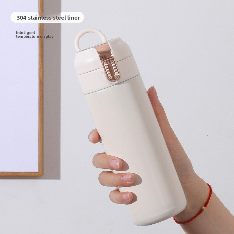 Temperature Display Stainless Steel Double Wall Insulated Cup Engraved Water Cup
