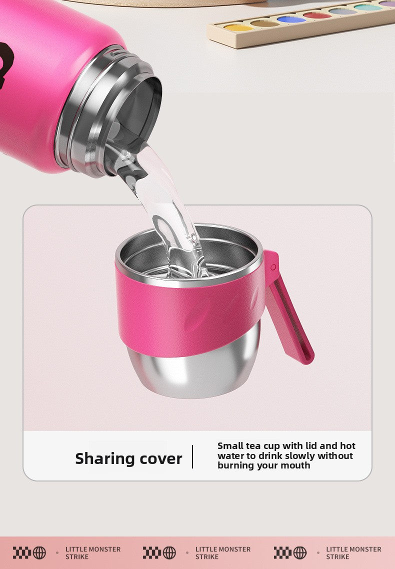 Children's Insulated Cup 316 Stainless Steel Cartoon Straw Bullet Cup