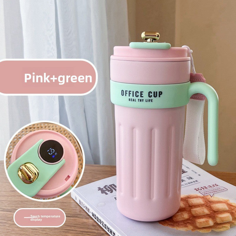 Smart Temperature Display Handle Coffee Cup 316 Insulated Cup Portable Travel Car Cup