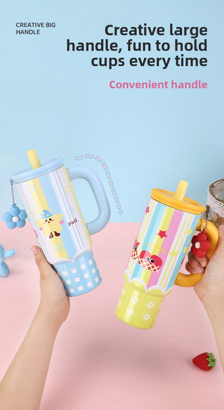 Cute Fashionable Stainless Steel Insulated Cup with Portable Handle