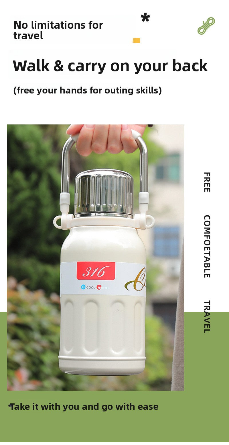 316 large capacity stainless steel thermos cup