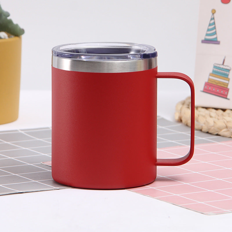 304 Stainless Steel Mug Double-layer Vacuum Insulated Cup Handle Coffee Cup Mini Portable
