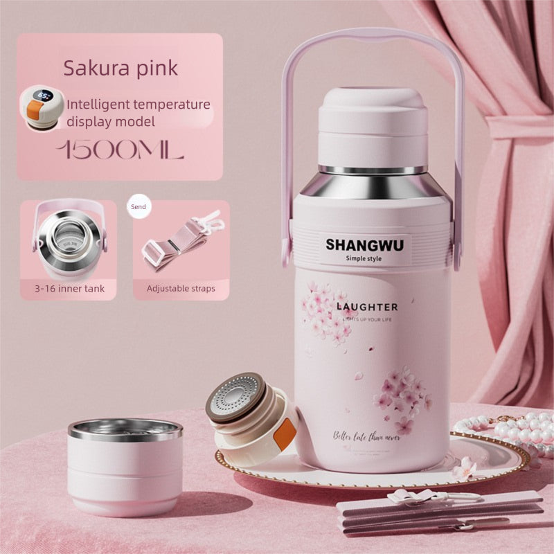 Large Capacity Insulated 316 Stainless Steel Sakura Water Cup