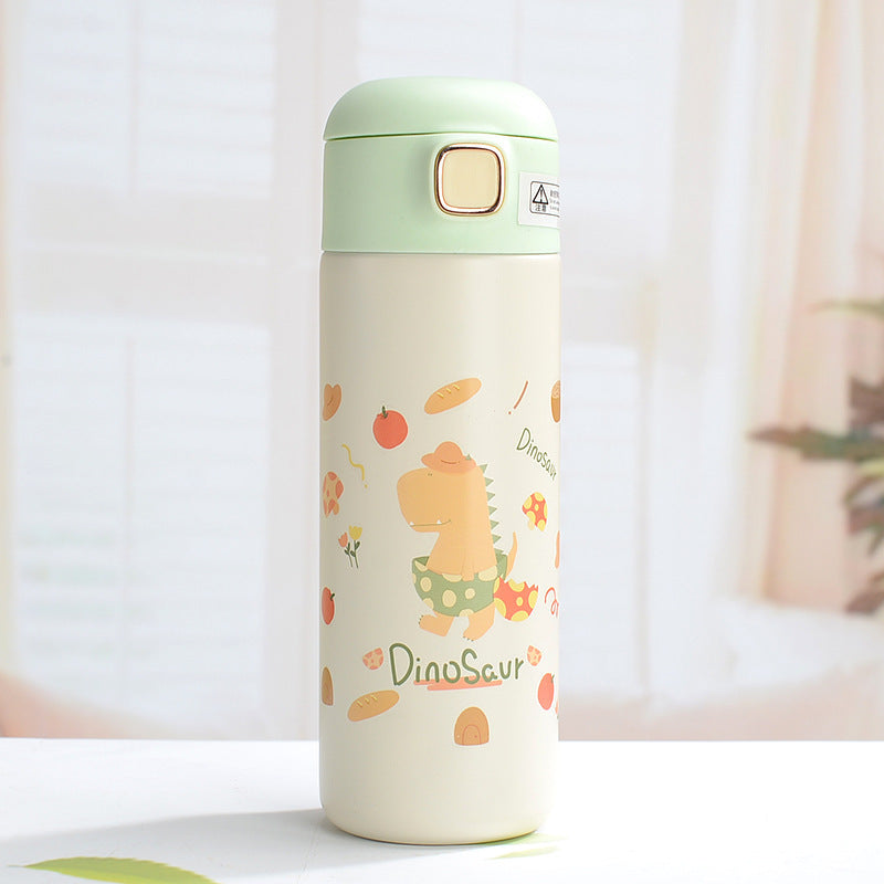 Straw Insulated Cup for Children and Students, Portable Double Drinking Bouncing Cup