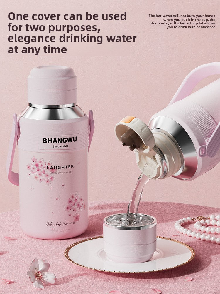 Large Capacity Insulated 316 Stainless Steel Sakura Water Cup