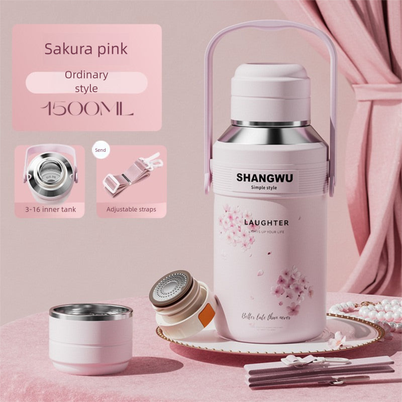 Large Capacity Insulated 316 Stainless Steel Sakura Water Cup