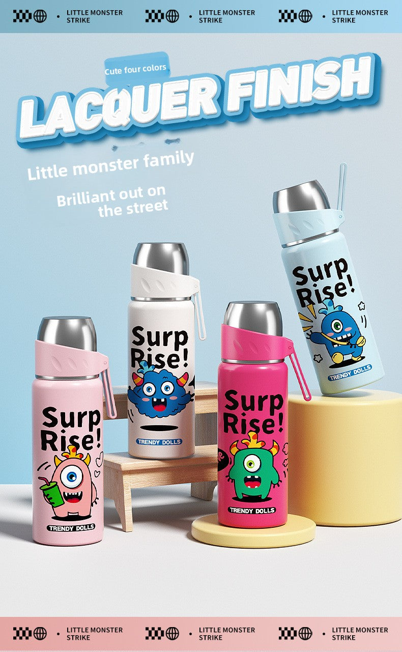 Children's Insulated Cup 316 Stainless Steel Cartoon Straw Bullet Cup