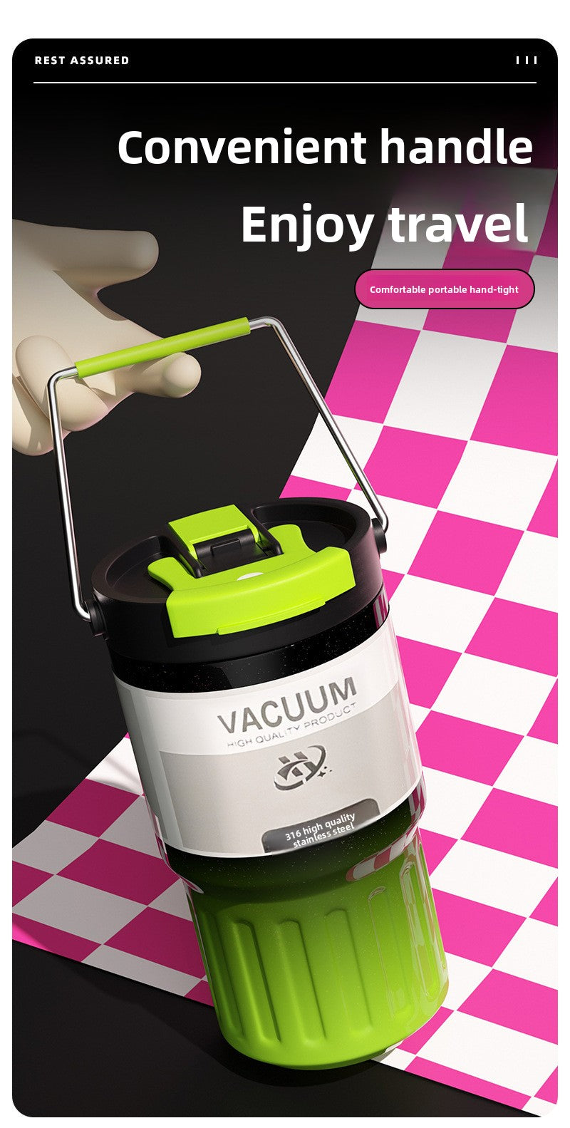 316L Stainless Steel Vacuum Tumbler Outdoor Portable Sports Water Cup