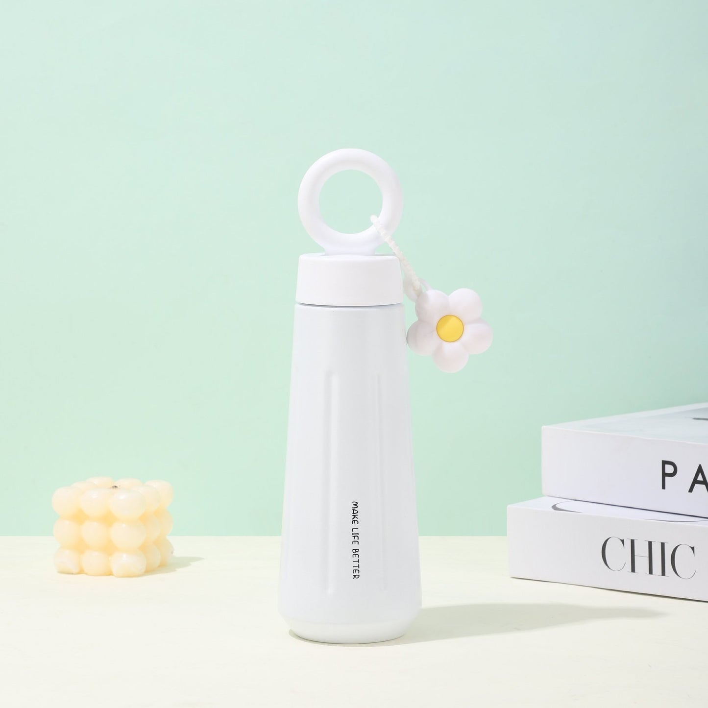 316 Stainless Steel Insulated Cup Creative Petal Portable Sports Handle Cup