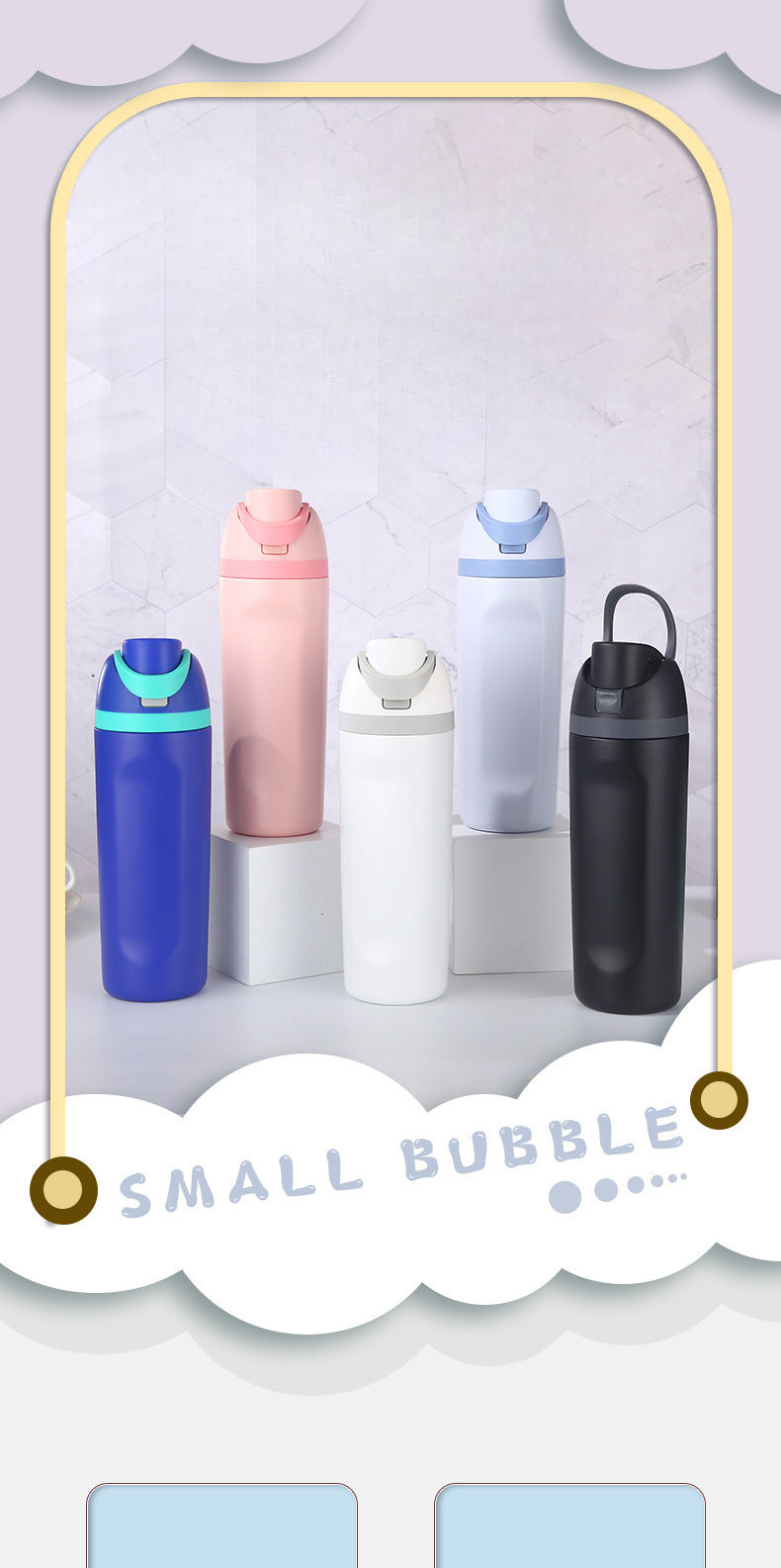 316 Stainless Steel Sports Straw Cup Bounce Handheld Insulated Cup