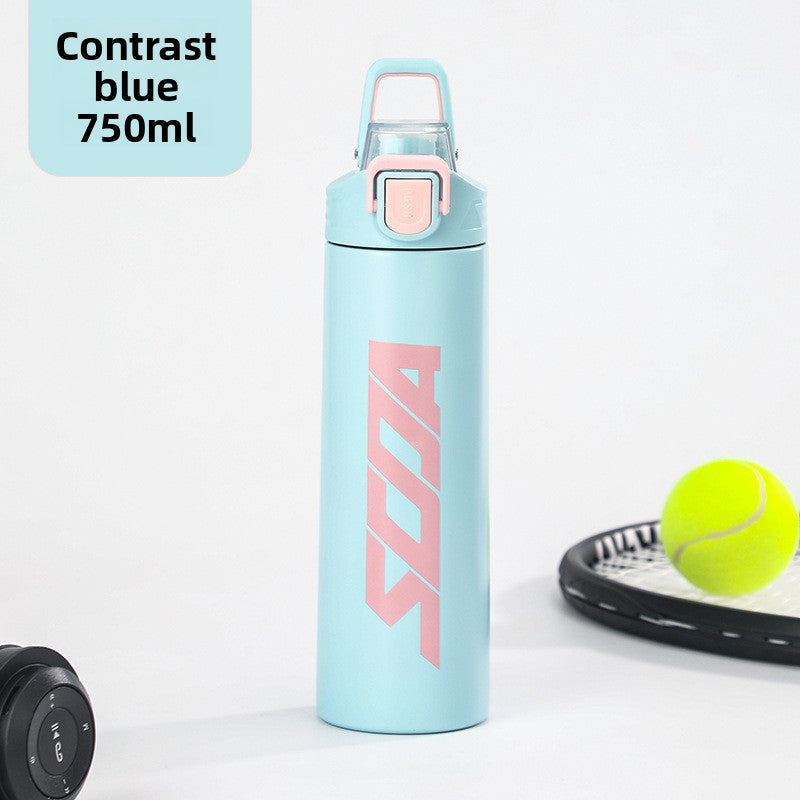 304 Stainless Steel Insulated Cup Outdoor Sports Water Bottle Fashionable Simple Bounce Cup