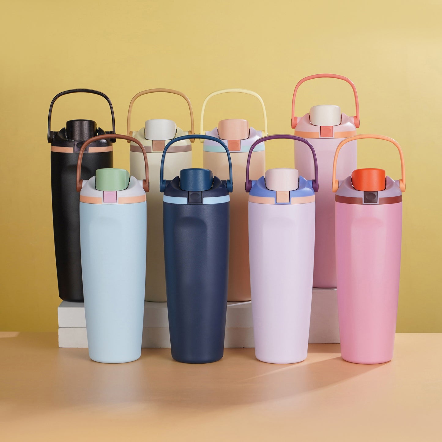 Portable 30oz 304 Stainless Steel Insulated Sports Water Bottle