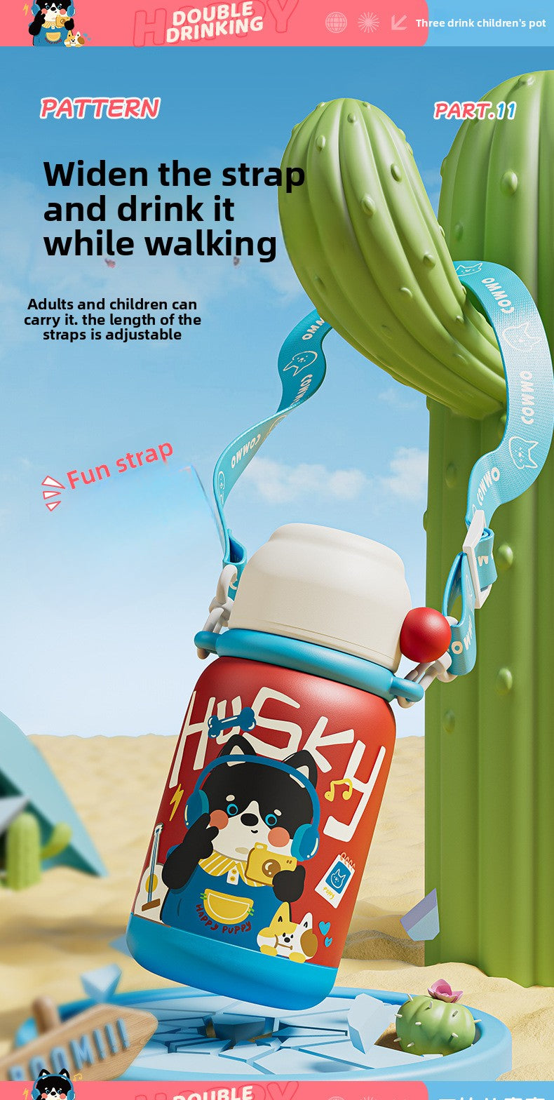 316 Stainless Steel Cartoon Insulated Cup Portable Travel Student Children