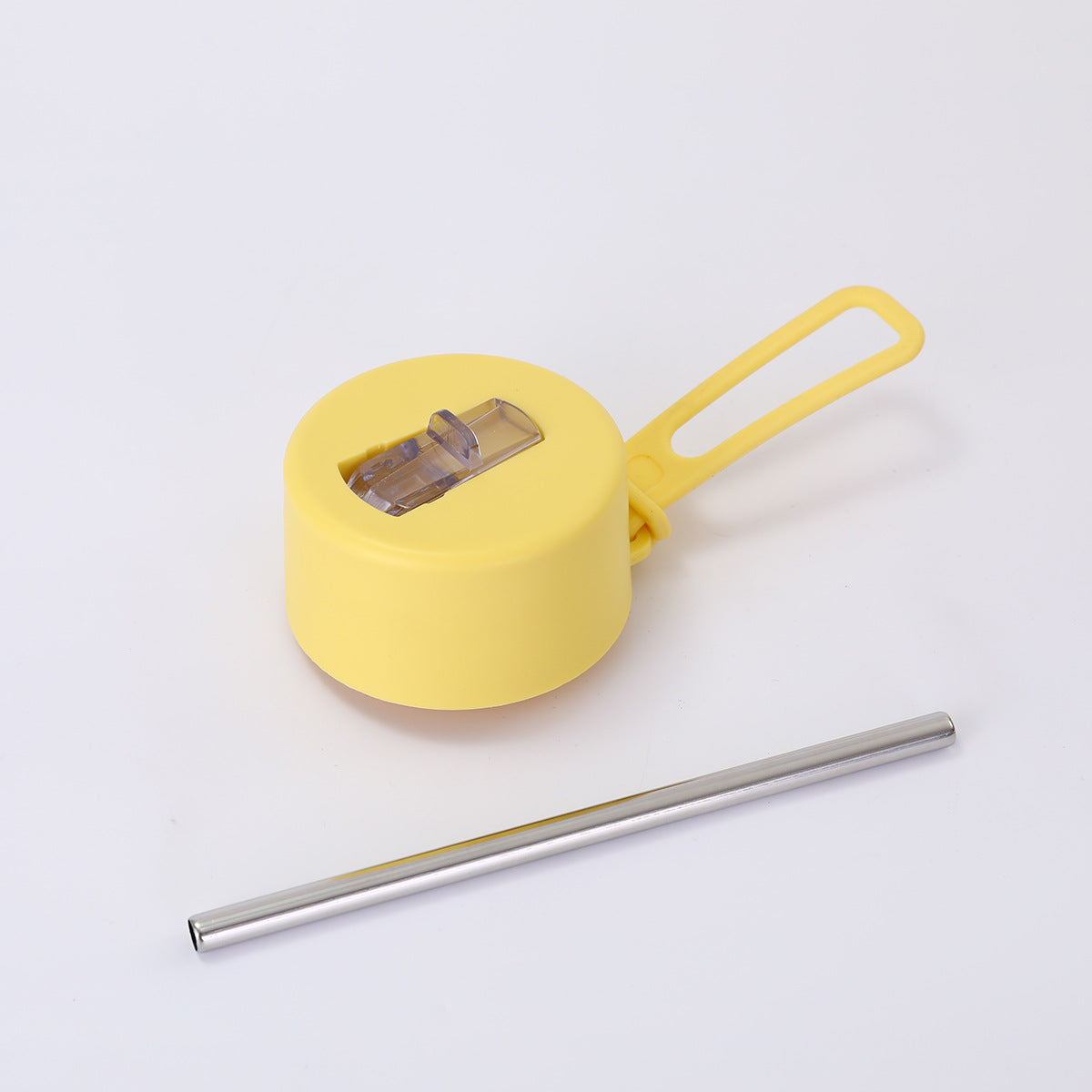 Simple Compact Handheld 304 Stainless Steel Insulated Cup Outdoor Portable Straw Cup