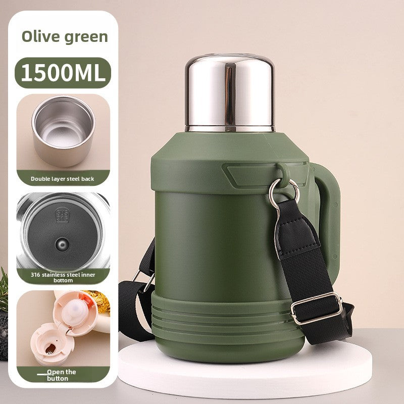 316 Stainless Steel Insulated Kettle Large Capacity Outdoor Portable Water Bottle