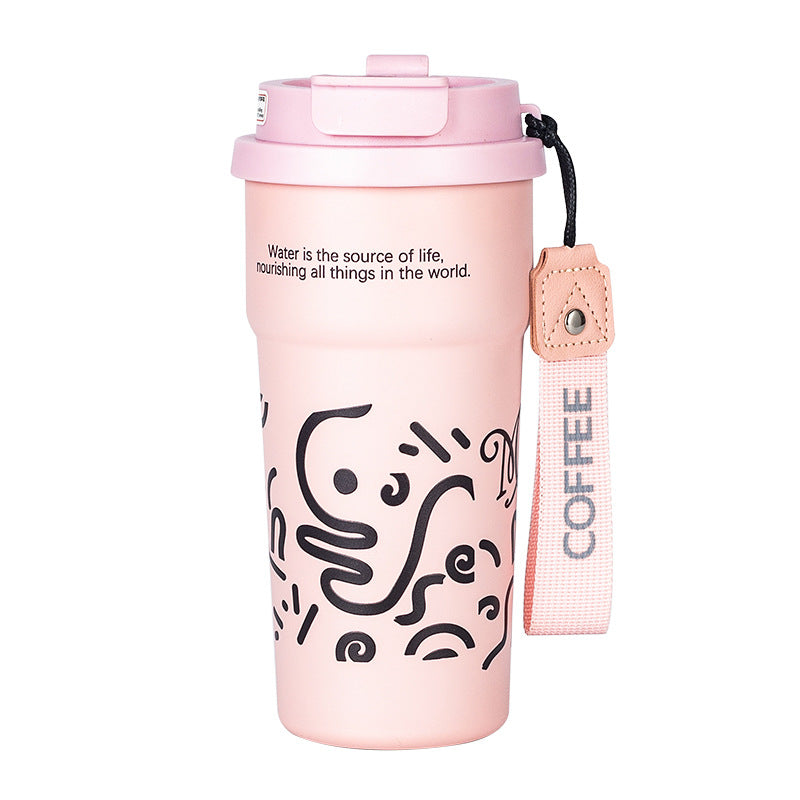 Ceramic Liner Double Drinking Rope Coffee Warmer Cup