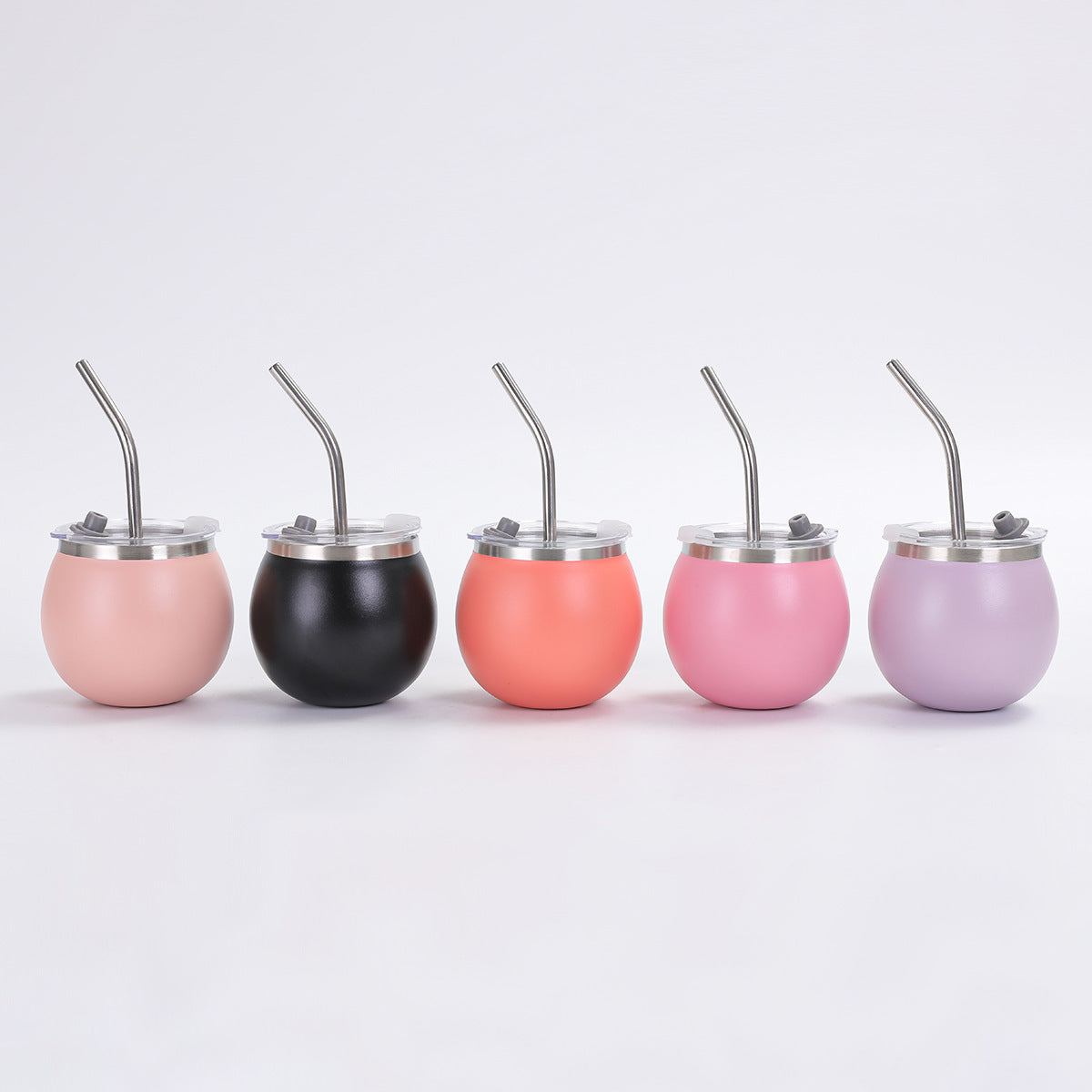 Mini Mate Tea Cup with Straw 304 Stainless Steel Pocket Portable