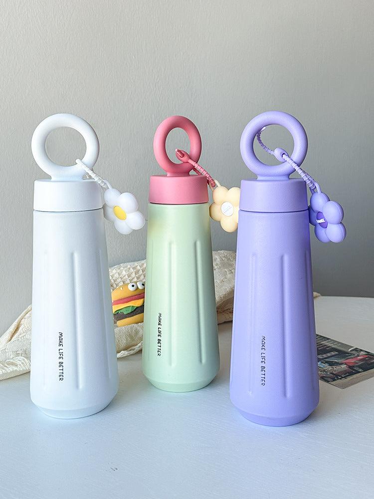 316 Stainless Steel Insulated Cup Creative Petal Portable Sports Handle Cup