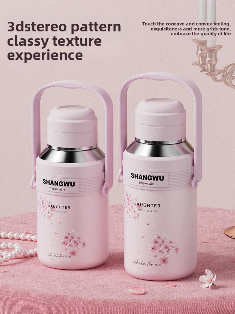 Large Capacity Insulated 316 Stainless Steel Sakura Water Cup