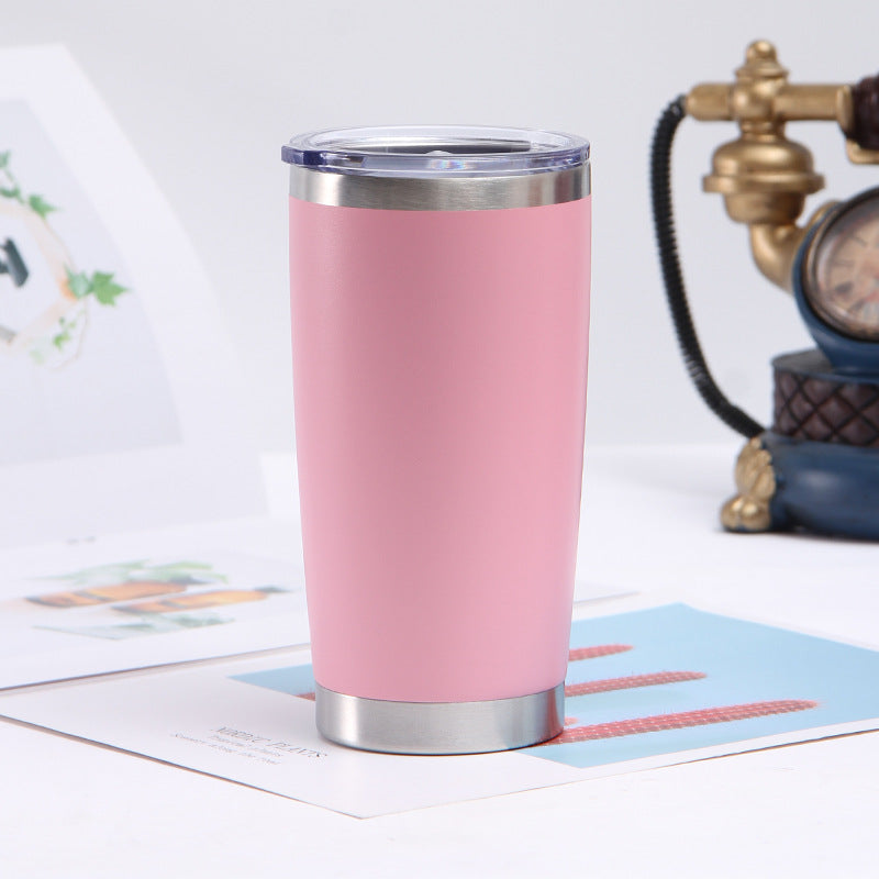 20oz Stainless Steel Car Cup Double-layer Vacuum Car Portable Insulation Cold Beer Cup