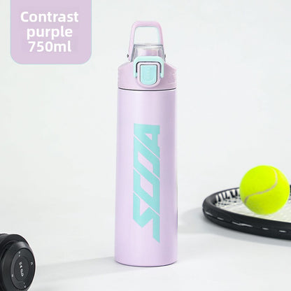 304 Stainless Steel Insulated Cup Outdoor Sports Water Bottle Fashionable Simple Bounce Cup