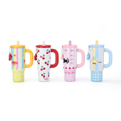 Cute Fashionable Stainless Steel Insulated Cup with Portable Handle
