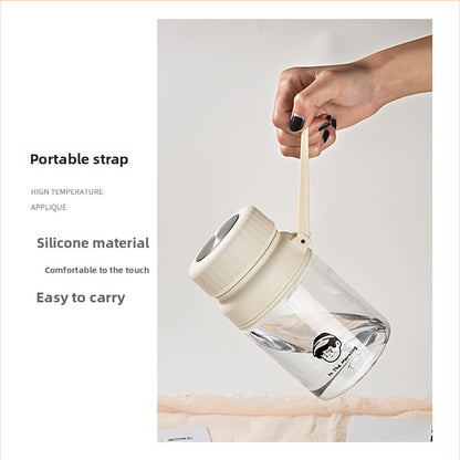 Large Capacity Plastic Cup Portable Tea Brewing Cup with Handle