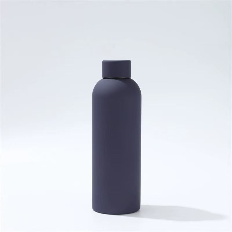304 Stainless Steel Rubber Paint Small Mouth Bottle Thermos Cup Solid Color Minimalist