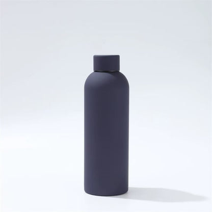 304 Stainless Steel Rubber Paint Small Mouth Bottle Thermos Cup Solid Color Minimalist