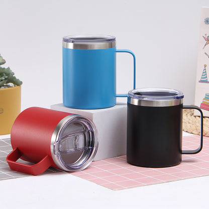 304 Stainless Steel Mug Double-layer Vacuum Insulated Cup Handle Coffee Cup Mini Portable