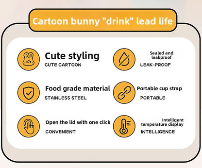 Double Drinking Straw Water Cup 316 Stainless Steel Portable Insulated Cup