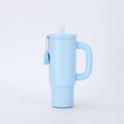 304 Stainless Steel Handle Insulated Cup Portable Car Straw Cup