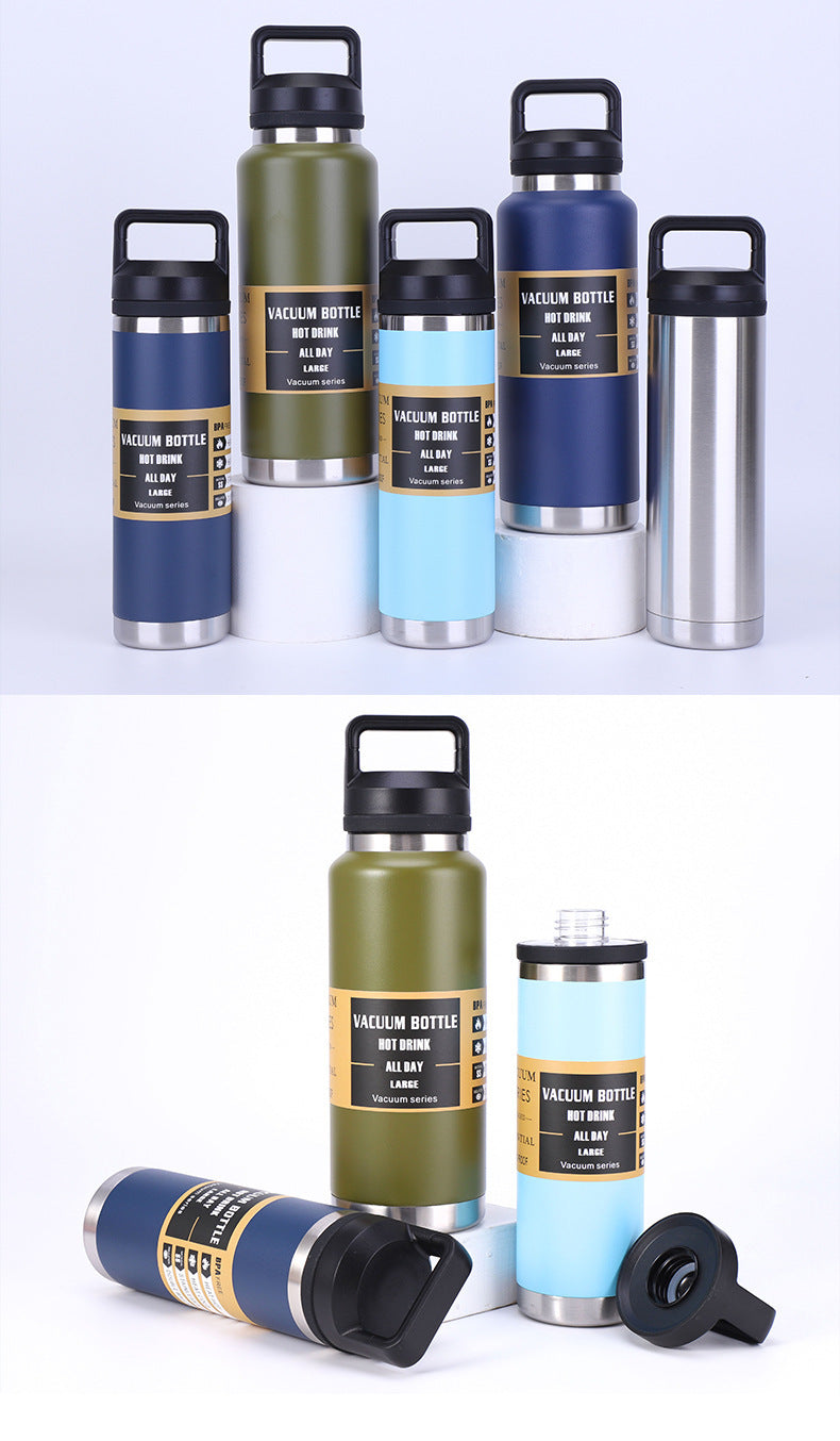 304 Stainless Steel Double Wall Thermal Cup Portable Sports Kettle